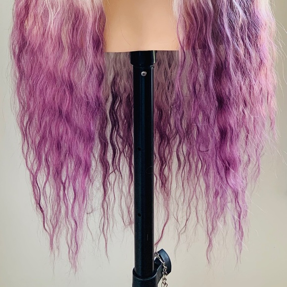 36” White Plum Synthetic Lace Front Wig for Cosplay & Events - Picture 2 of 11